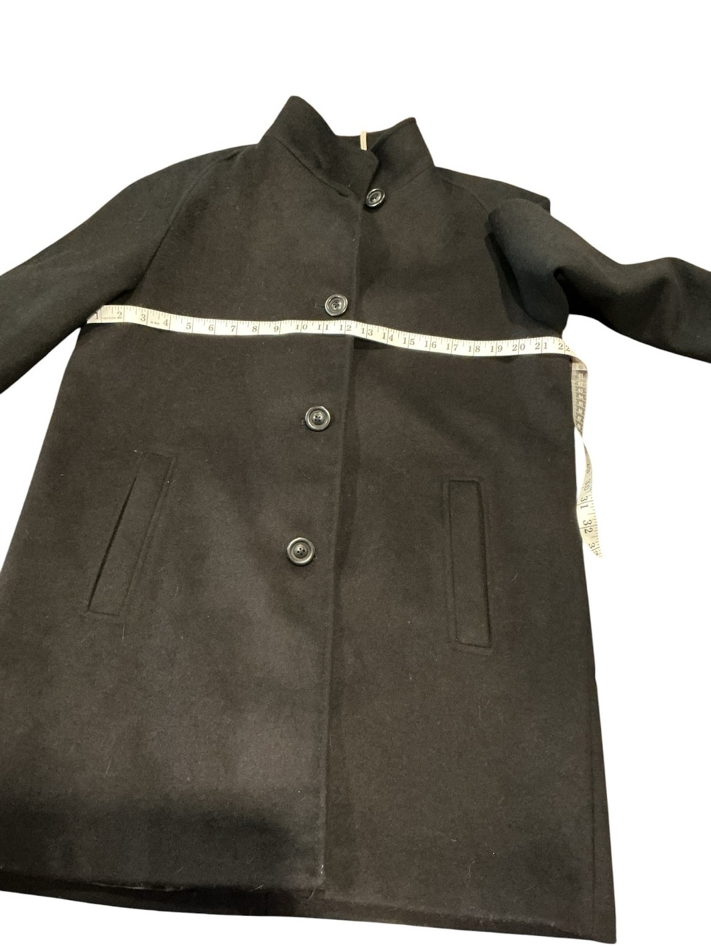 Jones New York Black Wool Blend Coat Jacket Size 10 - Picture 4 of 8